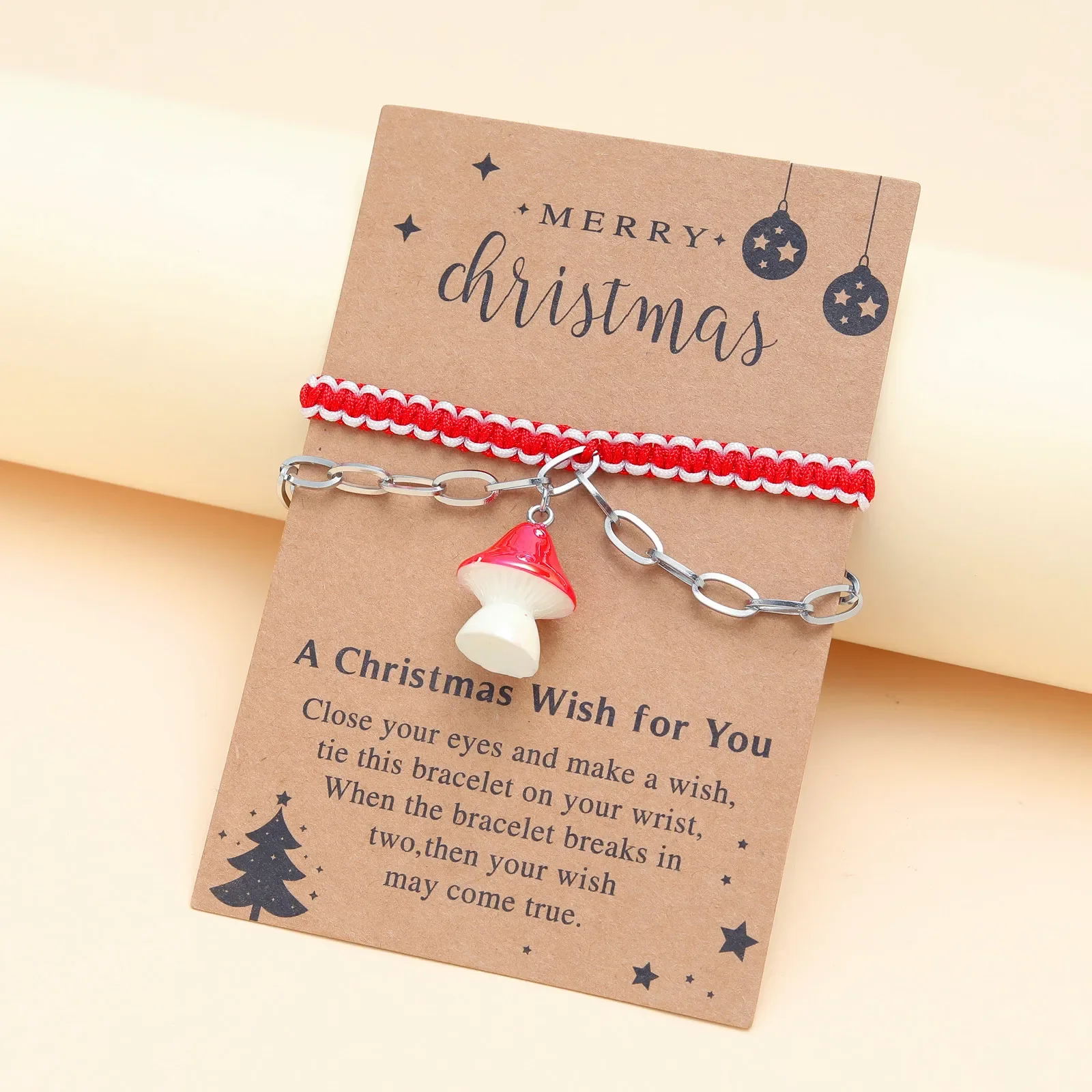 Новый трансграничный браслет с подвеской в виде рождественской елки из смолы и