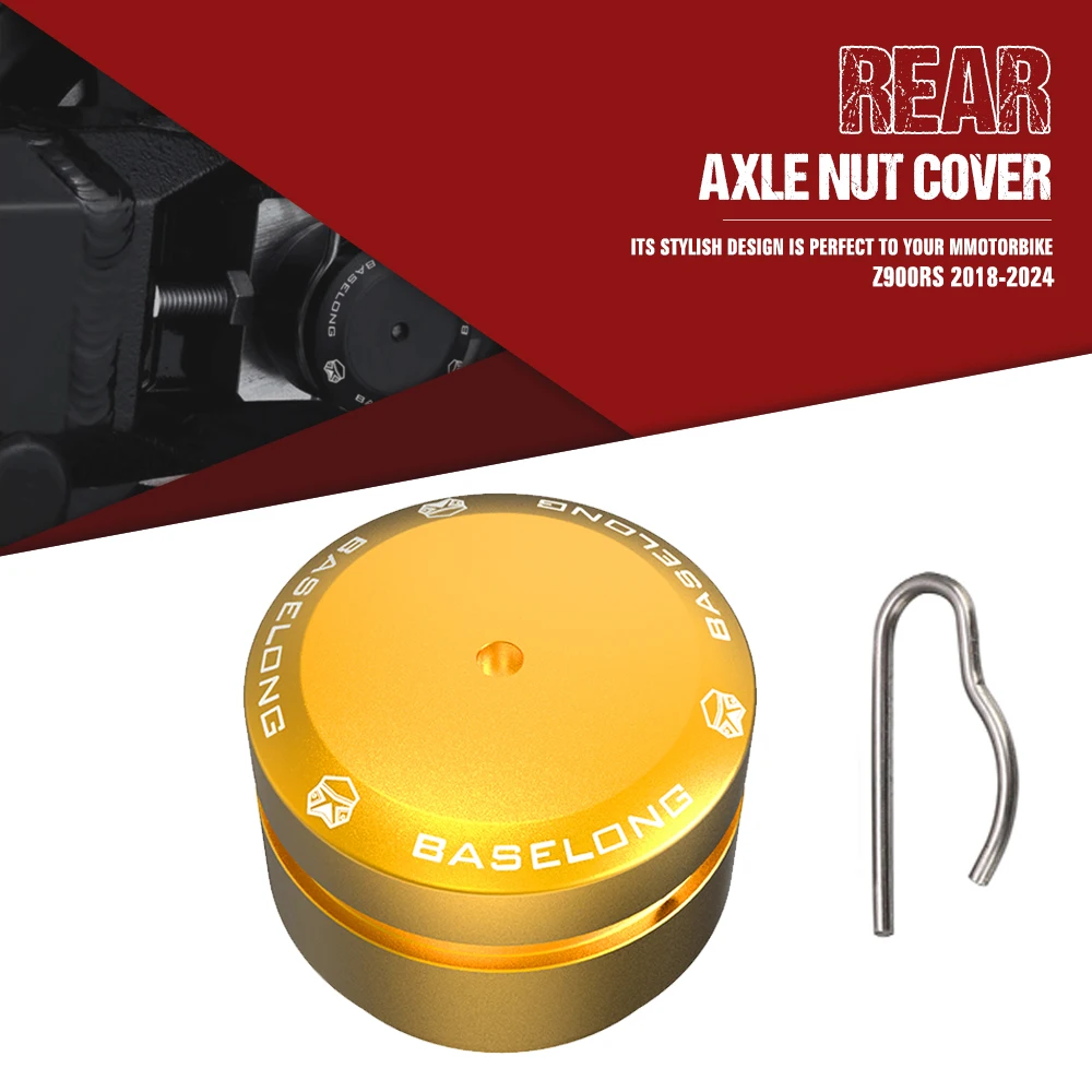 

For Kawasaki Z900RS Cafe Performance Rear Axle Nut Cover Z900 RS SE Rear Axle Sliders Axle Cap Motorcycle Swingarm Nut Protector