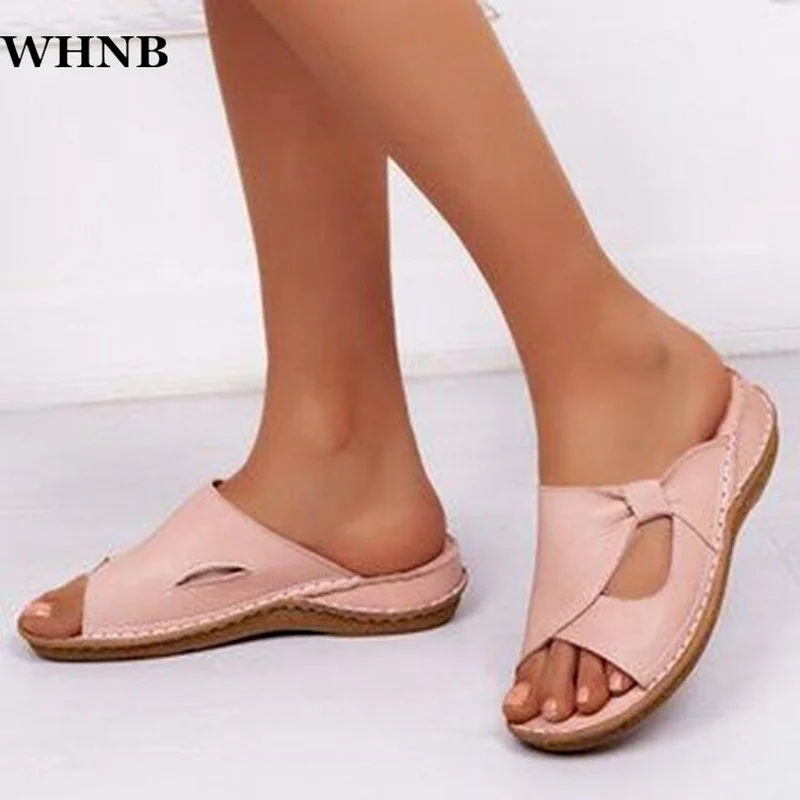 

2021 Slippers Women Sandals Summer Shoes Flats Heel Flip Gladiator Brief Sandals Women Shoes Woman Open Top Sandalias Mujer