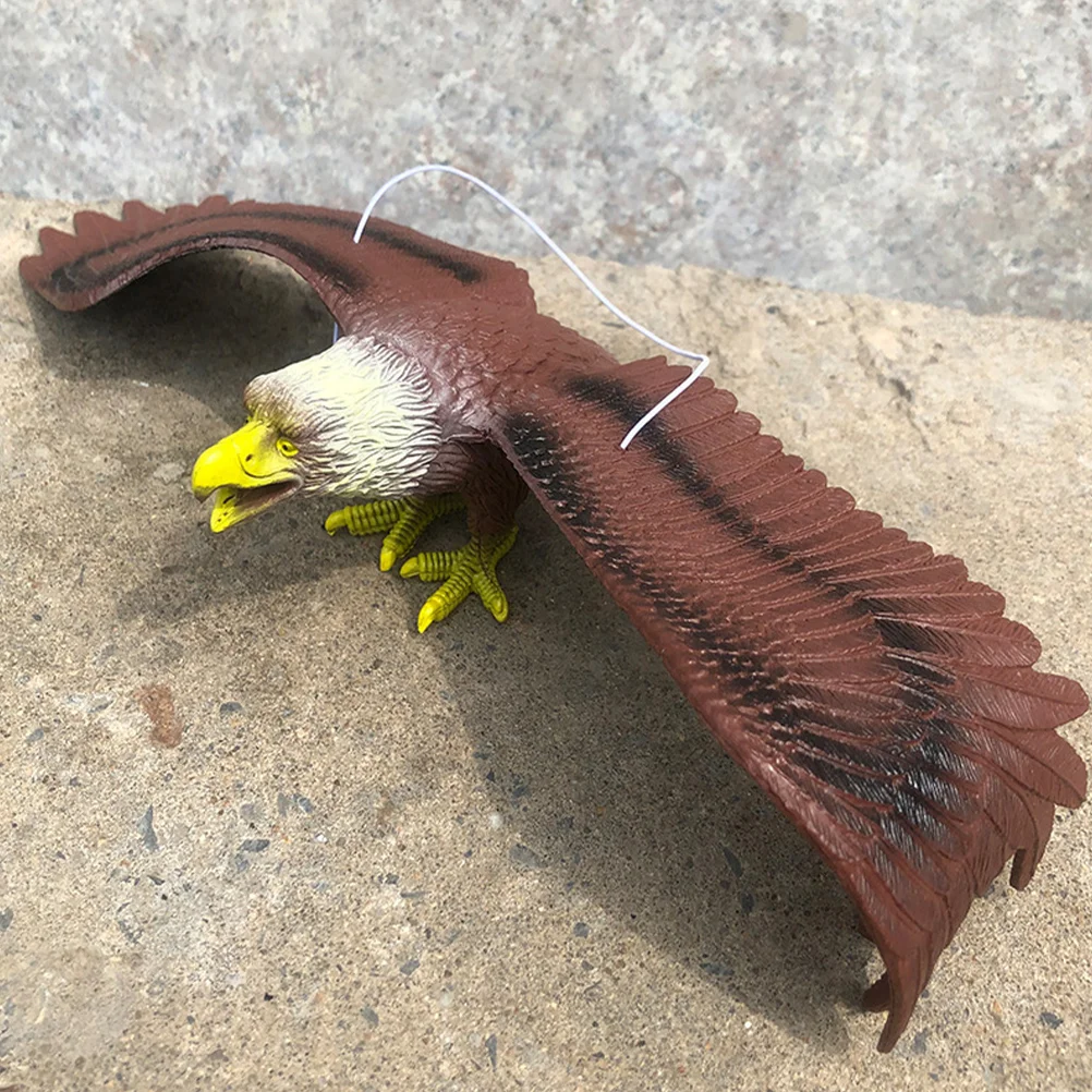 

2 Pcs Decor Garden Hanging Realistic Bird Deterrent Scare The Birds Plastic Eagle Ornament Decoy Frighten