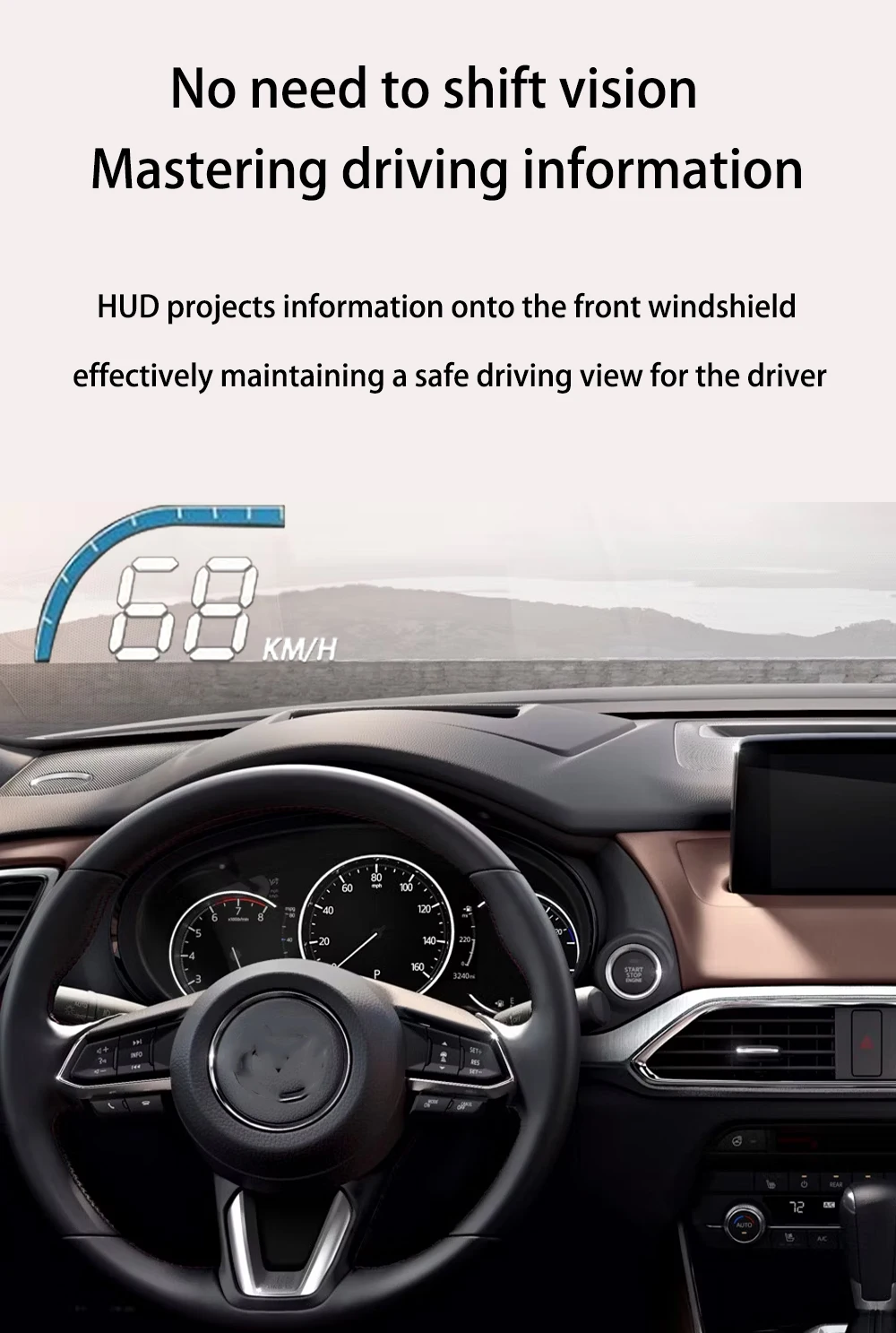 Автомобильный специальный скрытый HUD проекционный дисплей спидометра проектор