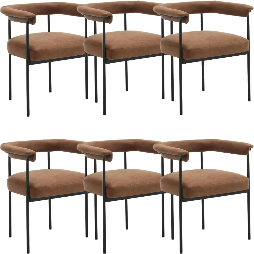 Современные обеденные стулья кресло с мягкой обивкой из искусственной кожи и