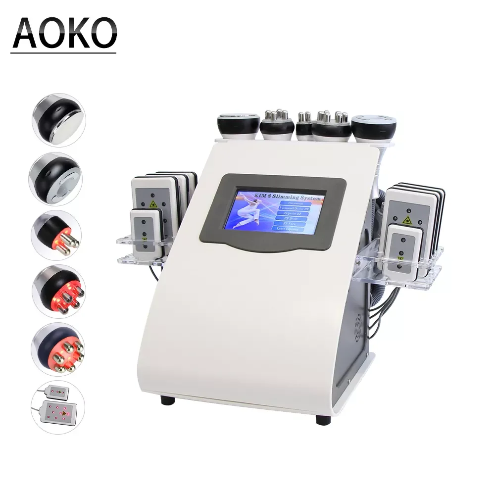 

NEW 6 in 1 Ultrasonic 40K Cavitation Vacuum Fat Loss Body Shaping Machine Remove Wrinkle RF Beauty Device Home Use