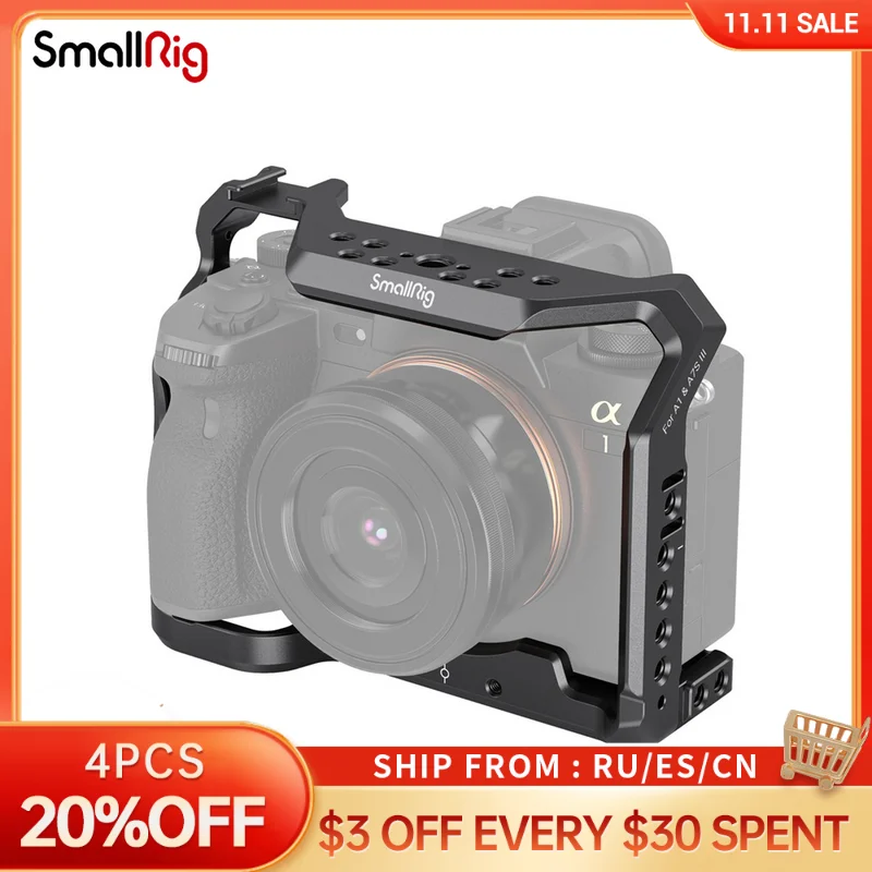 

SmallRig A7S3 DSLR Camera Full Cage for Sony Alpha A1 A 7S III Camera Cage Rig Portable 3241