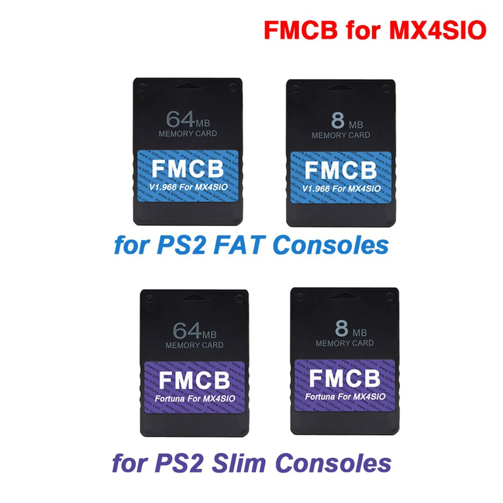 64MB FMCB Card V1.966 for PS2 MX4SIO SIO2SD SD Adapter Installed OPL Playstation2 Game Consoles Slim