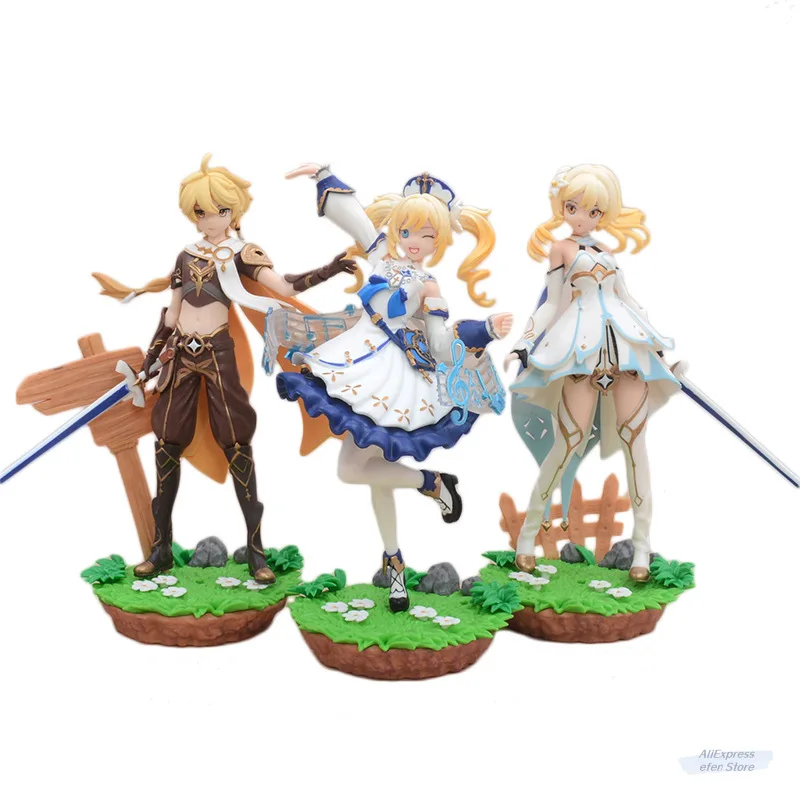 

Фигурка аниме Genshin Impact «Барбара», экшн-Фигурка «Genshin Impact Lumine», фигурка путешественника, эфира, Венти, коллекционная кукла, игрушка
