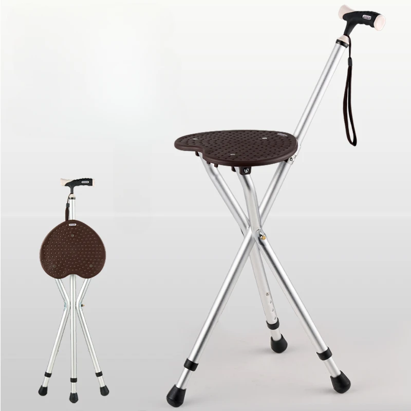 Сверхлегкий табурет-трость твердый Портативный Табурет для пожилых людей