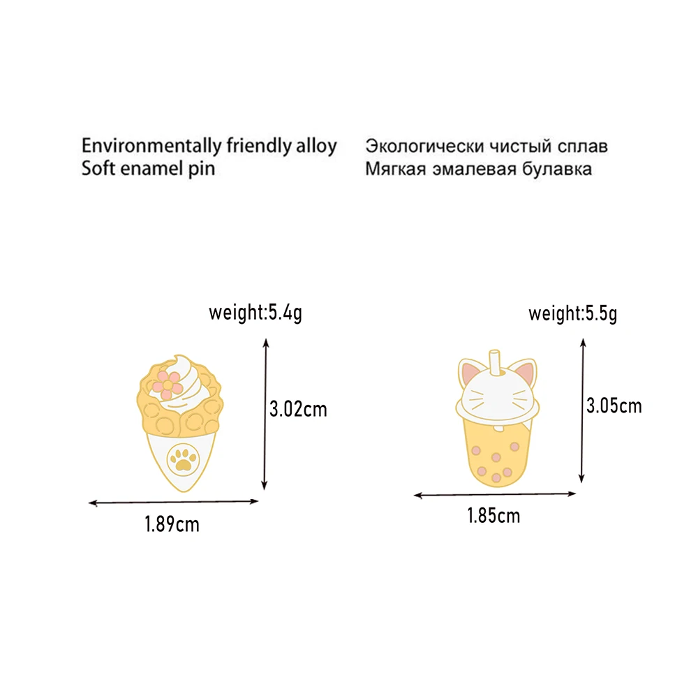 Новая милая маленькая цветочная собачья лапа мороженое эмалированная булавка