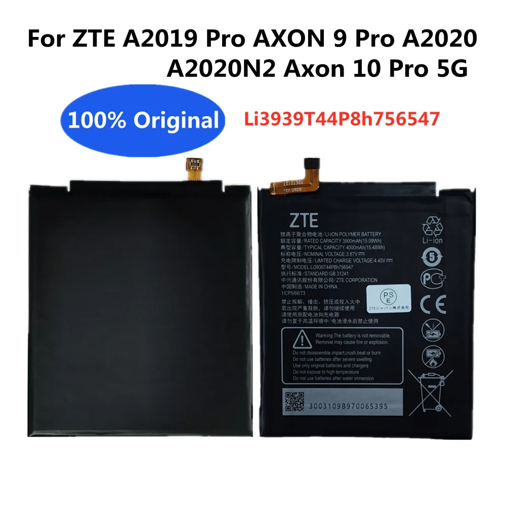 Аккумулятор li39t44p8h756547 для ZTE A2019 Pro AXON 9 Pro A2020 A2020N2 Axon 10 Pro 5G, высокое качество