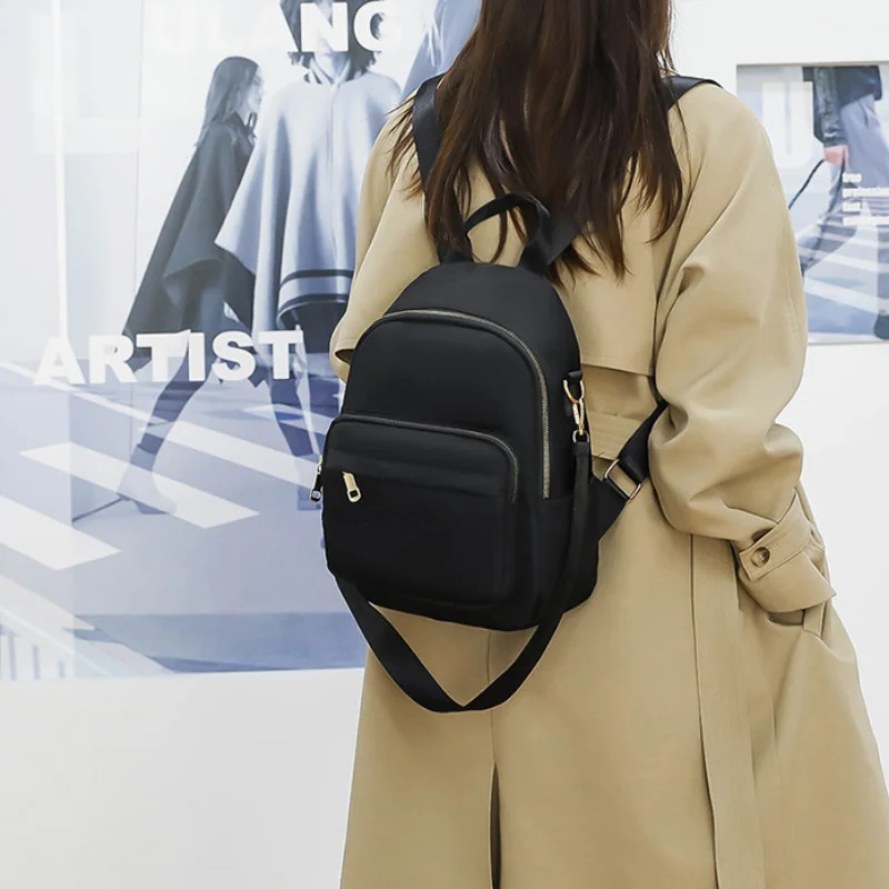 

Fashion Solid Color School Bags for College Students Large Capacity Backpacks for Women Casual Nylon Waterproof Backpack Women