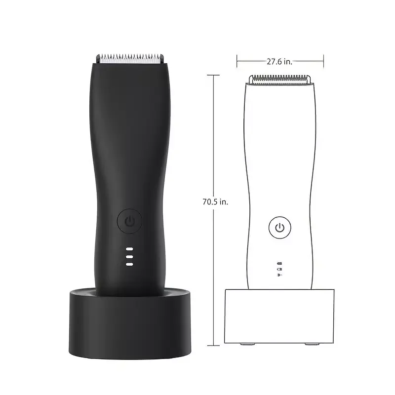 in Groin Hair Trimmer, Ball Shaver & Body Groomer For Men Waterproof Wet / Dry Body Hair Clippers,Male Hygiene  With Standin enlarge