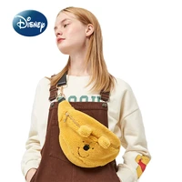 disney winnie the pooh new womens plush oblique bag cartoon cute womens plush waist bag high quality large capacity chest bag