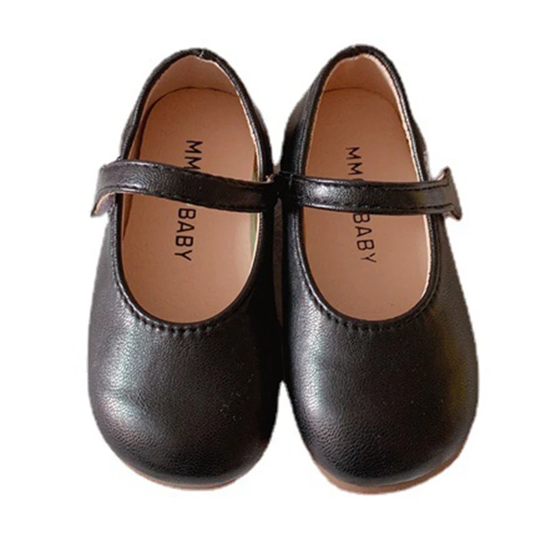 

CUZULLAA Spring Girls Leather Shoes 1-6 Years Children Soft Leather Single Shoes Flats Kids School Shoes for Girls Size 21-30