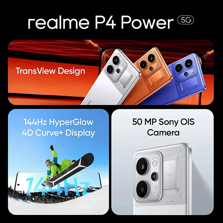 realme P4 Power 5G, batería 10000 mAh, carga 80W, cámara 50 MP