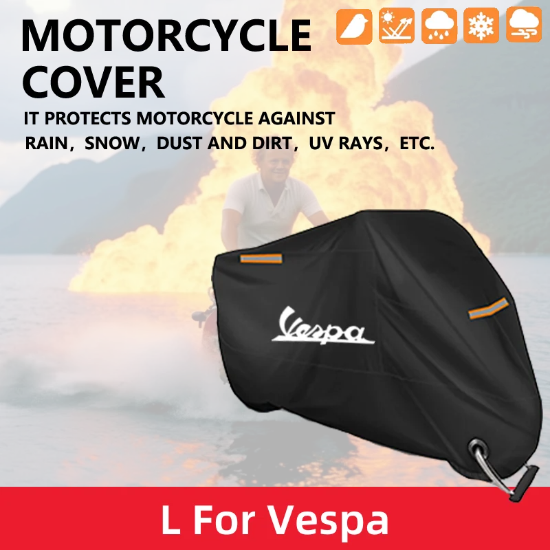 

Motorcycle Waterproof Full Cover For Vespa LX LXV Sprint GTS GTV 50 150 250 300 300ie Outdoor UV Protector Rain Dust Sunshade