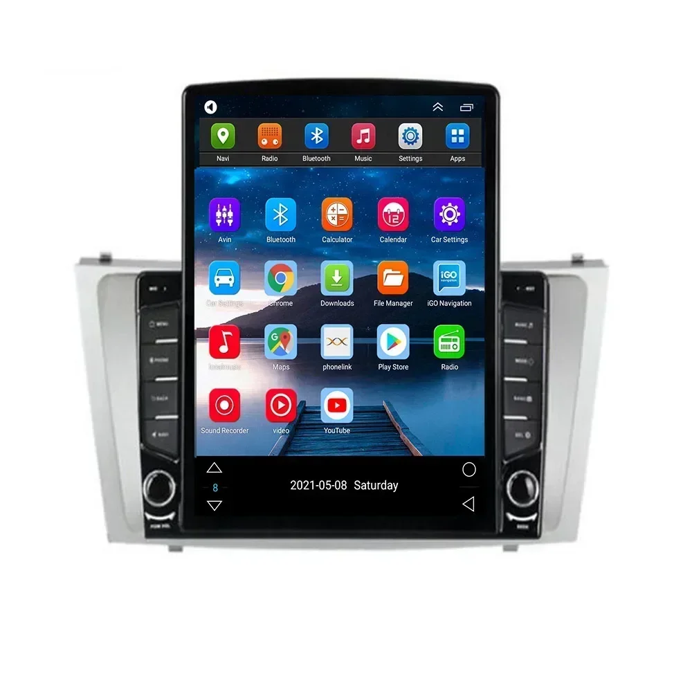 Автомобильный радиоприемник Tesla Style 2Din Android 13 для TOYOTA CAMRY 2009-2011 Мультимедийный