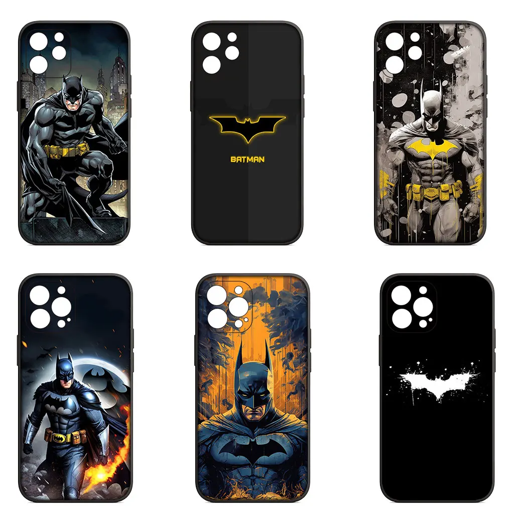 Мягкий чехол Batmans DC для Apple iPhone 16 15 14 13 12 11 Pro Max 6 6S Plus + SE телефона