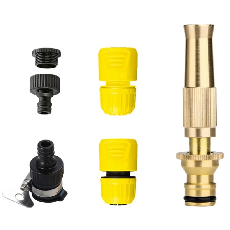 

Садовая Оросительная распылительная головка, регулируемый спринклер из латуни 1/4 1/5, садовый шланг, система разбрызгивания, автомойка, поли...