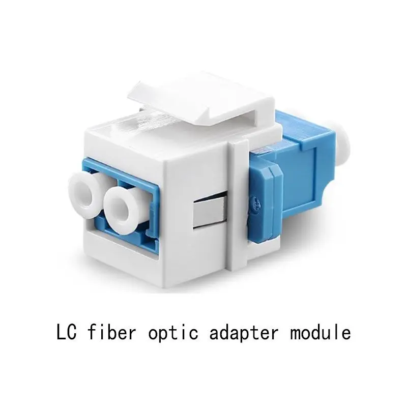 

HOT-LC Fiber Optic Adapter LC To LC Duplex Multimode 10GB F/F Keystone Coupler For Wall Plates, Patch Panels