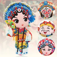 1 piece cute beijing opera characters face refrigerator stickers chinese style fridge magnets magnetic creative cartoon gifts