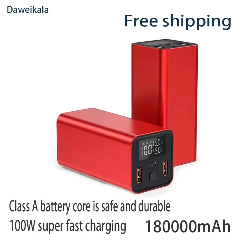Power Bank 180000mAh con caricabatteria portatile Powerbank a ricarica rapida PD da...