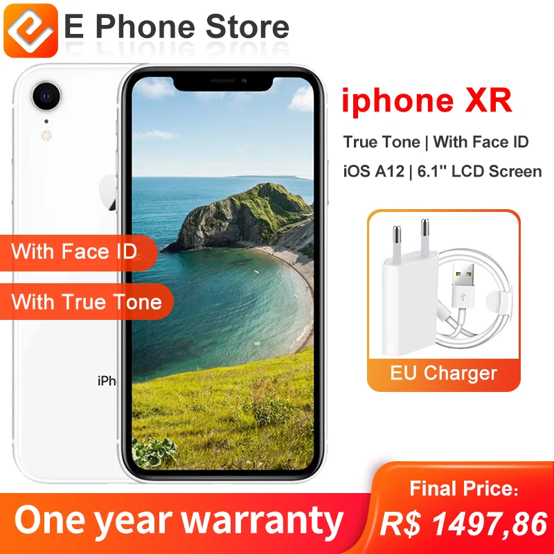 

Apple iPhone XR 64GB/128GB Unlocked Smartphones With Face ID A12 Bionic Chip 6.1 Inch LCD Screen 12+7MP Camera 4G LTE