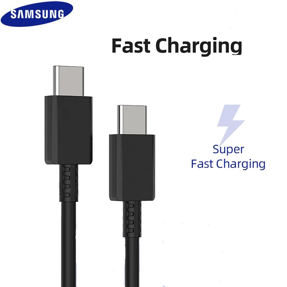 

Samsung Cable Type C Original Pd USB C To USB C 25/45W Super Fast Charging 3A For Galaxy S22 5g S21 S20 Note 20 10 A71 Tab S7 S8