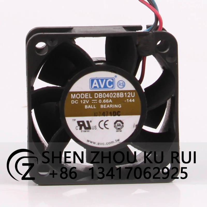 DB04028B12U чехол охлаждающий вентилятор для AVC 12 В постоянного тока 0,66a EC AC 40x40x28 мм 4 см 4028 4-проводной центробежный отвод тепла шасси