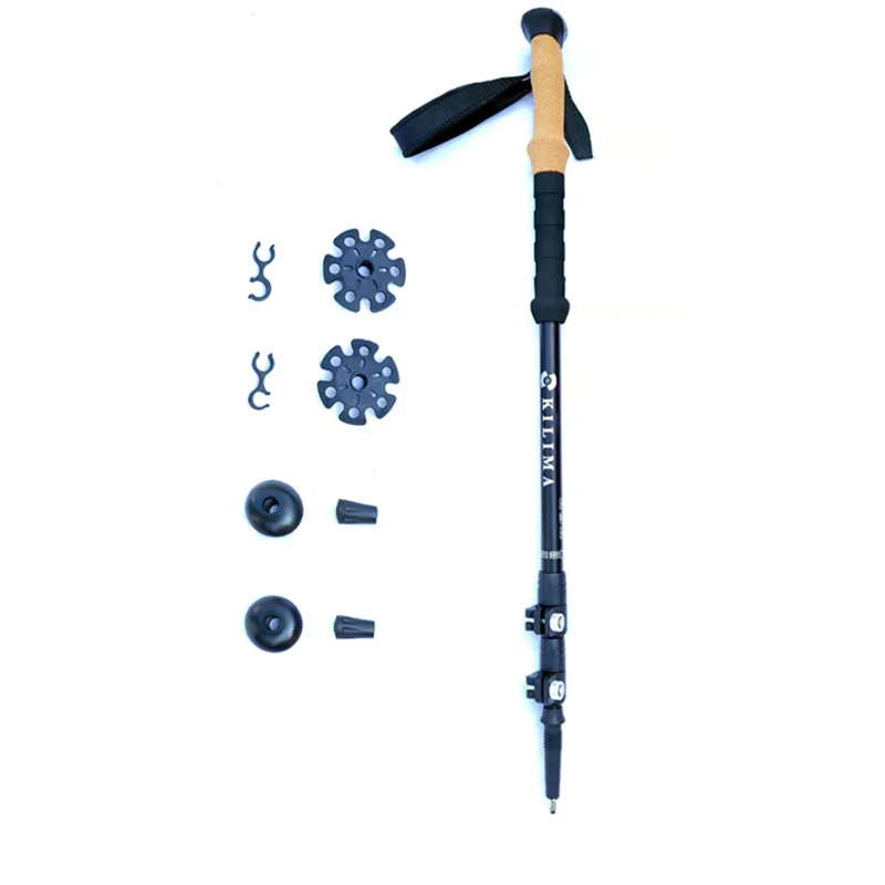 

KILIMA Aluminum Alloy Cork Wooden Handle 1pc Trekking Poles Walking Hiking Sticker