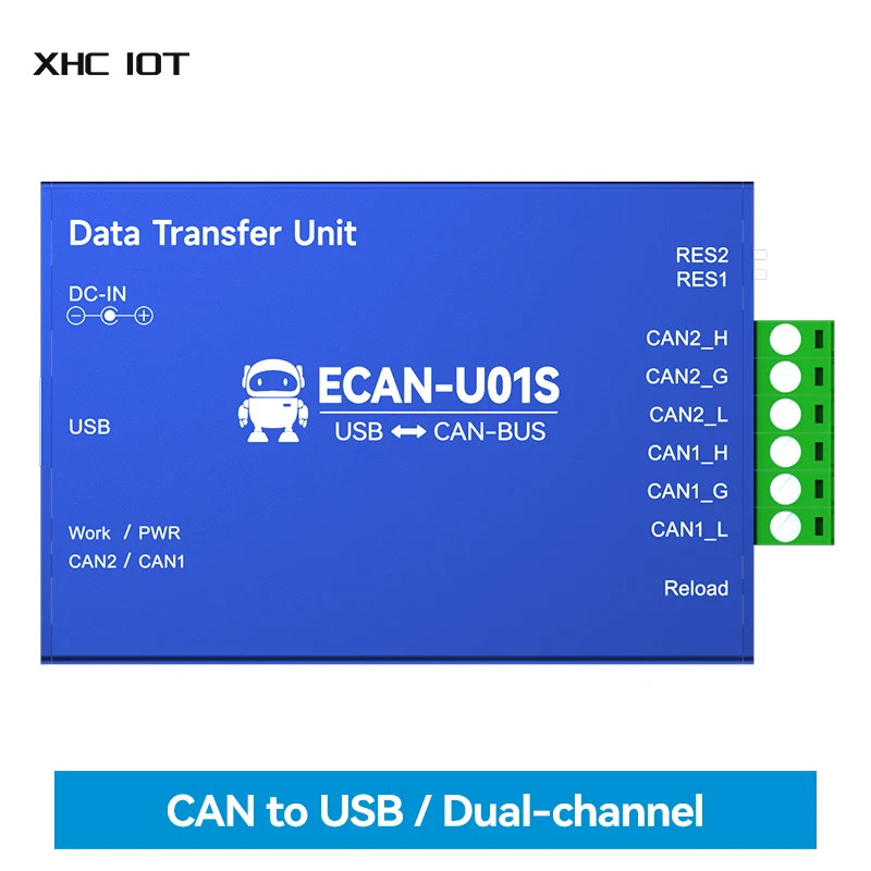 

CAN to USB Converter CAN2.0 Debugger CAN-BUS Bidirectional Bus Analyzer XHCIOT ECAN-U01S 2-Way Transceiver Portable Relay