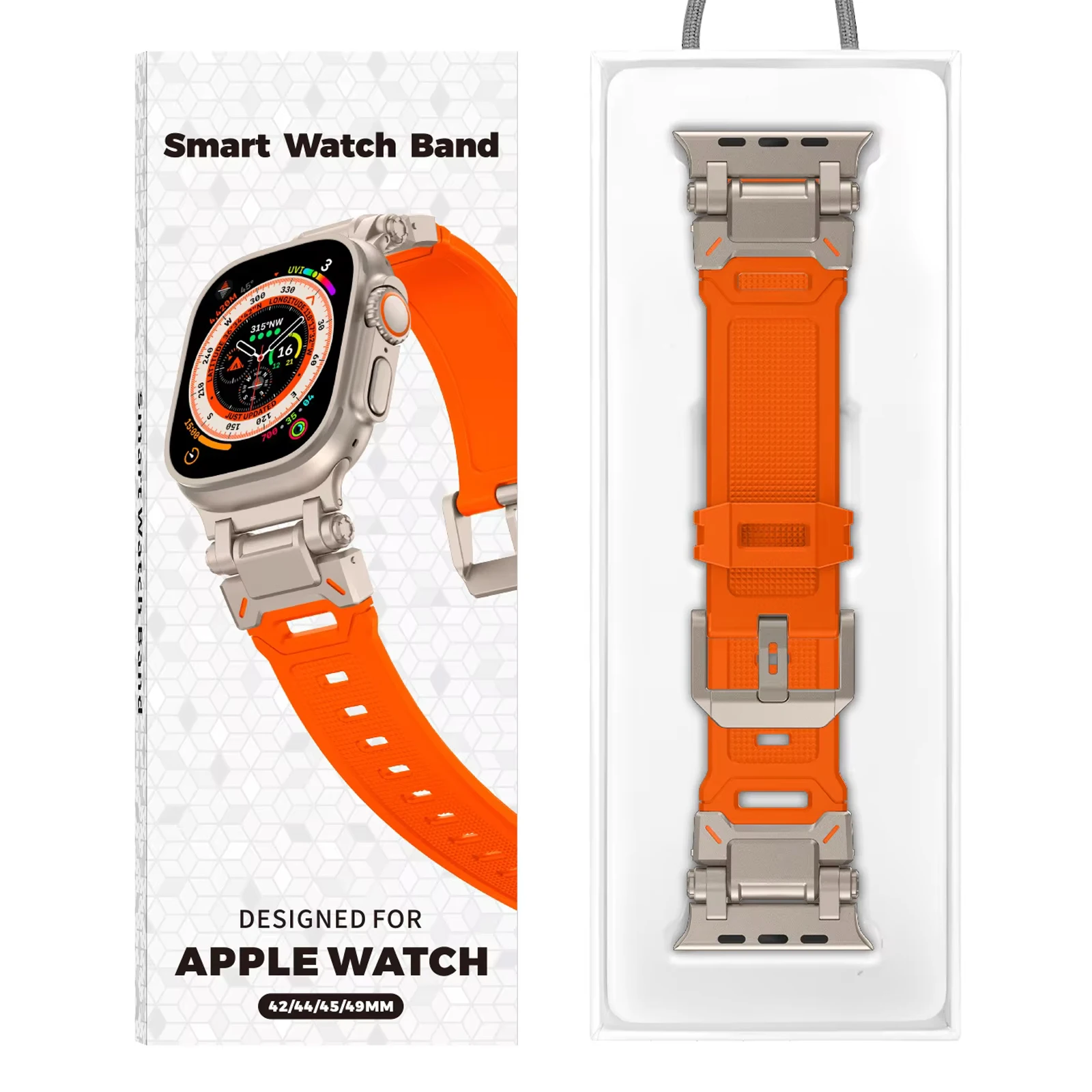 Фото Роскошный браслет Single Tour Band для Apple Watch Ultra 3 49 мм, ремешок 44 мм, 45 мм, 46 мм, мужской спортивный ремешок Iwatch Series 11 10 9 8 7 Se №1
