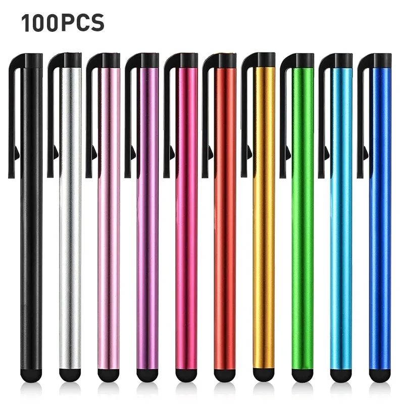 

100Pcs 7.0 Capacitive Stylus Touch Screen Pen For iPad Pro iPhone Universal Tablet PC Soft Head Mobile Phone Stylus Touch Pens
