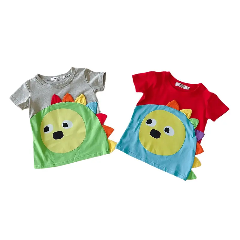 

1-5y Baby 3D Dinosaur Tshirt Kids Boy Girl Summer Clothes Short Sleeve Cartoon T-shirt Clothing Children's Girls Boys Tee Tops