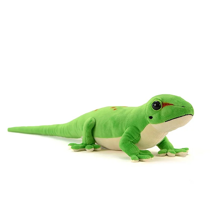 11cm High Realistic Madagascar Day Gecko Plush Toy Soft Hugging Green Lizard Geckos Stuffed Animal Toy Model Gifts