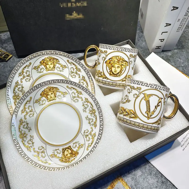 

Кофейная чашка, чашка для пары, чайная чашка, набор с золотой головкой, креативная индивидуальная Подарочная коробка, кофейные чашки, чашки