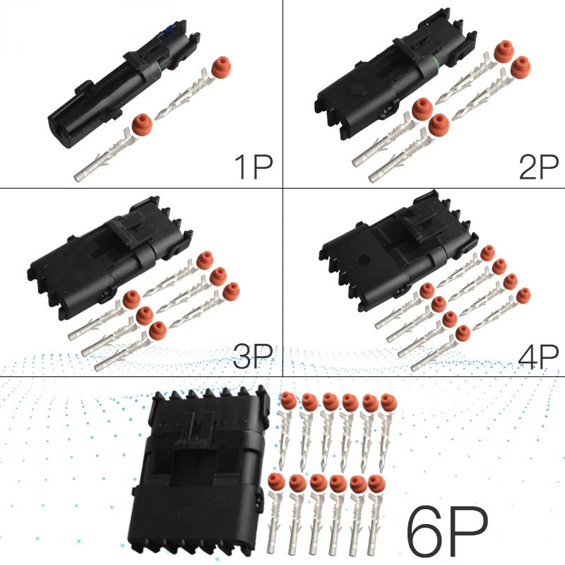 Погодный пакет, 1 комплект, 1P/2 P/3P/4P/6P, 2,5 серия, аналогичный проводному кабелю, 2-контактный ходовой разъем, штепсельная вилка
