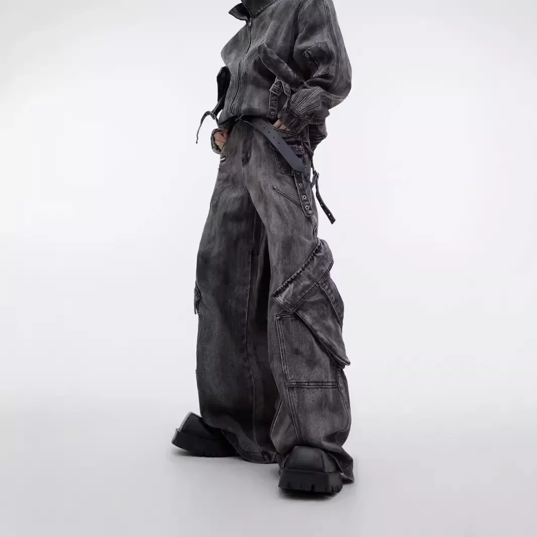 Куртка джинсовая с большими карманами размер S - XXXL цвет синий