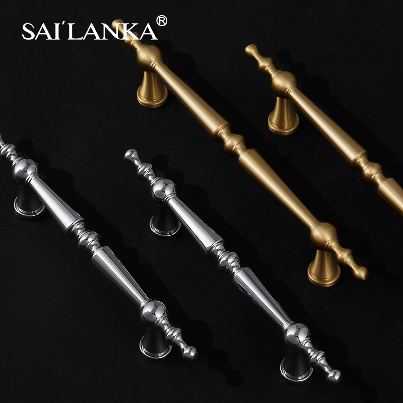 SAILANKA латунные мебельные ручки матовое золото ярко-серебристый длинная ручка