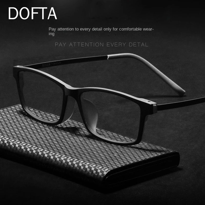 

DOFTA Titanium Alloy Myopia Glasses Frame Men TR 90 Square Prescription Eyeglasses Frames New Full Optical Korean Eyewear 5829