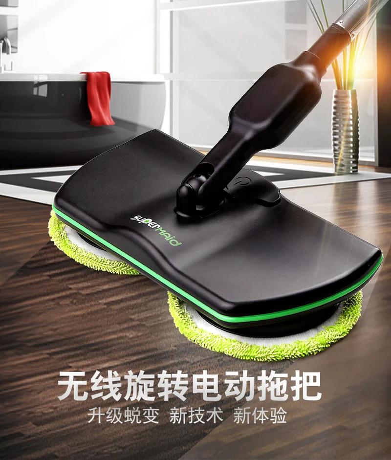 

Spin Cleaner Floor Cleaning New Wash Maid Tools Floor Mop Mop Scrubber Rechargeable for Household Powered Polisher Cordless