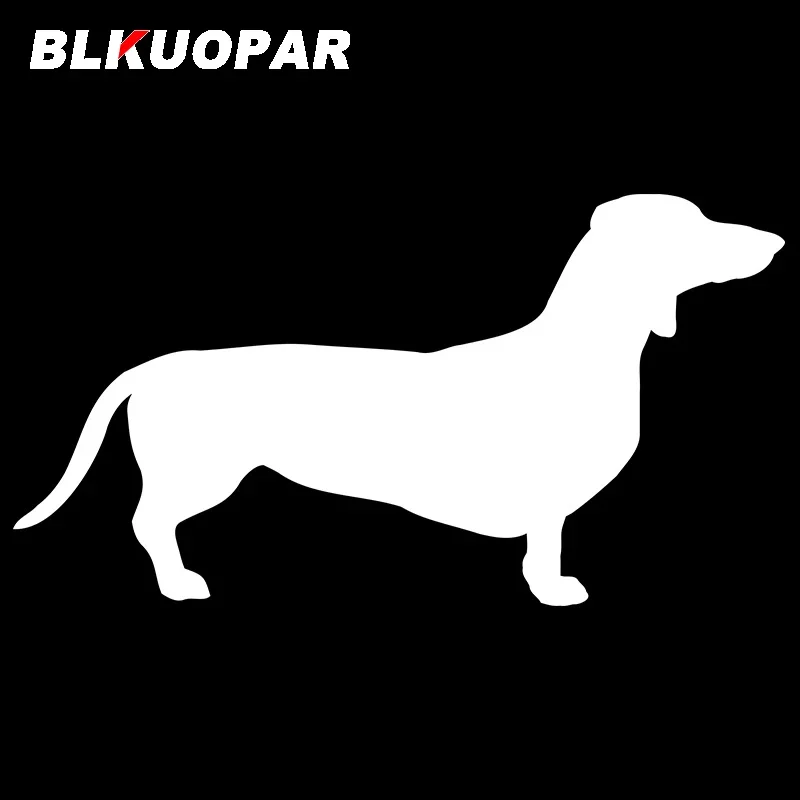 

BLKUOPAR для таксы, жесткошерстный силуэт, автомобильные наклейки, виниловые наклейки, солнцезащитный крем, кондиционер, декор багажника, автомобильные товары