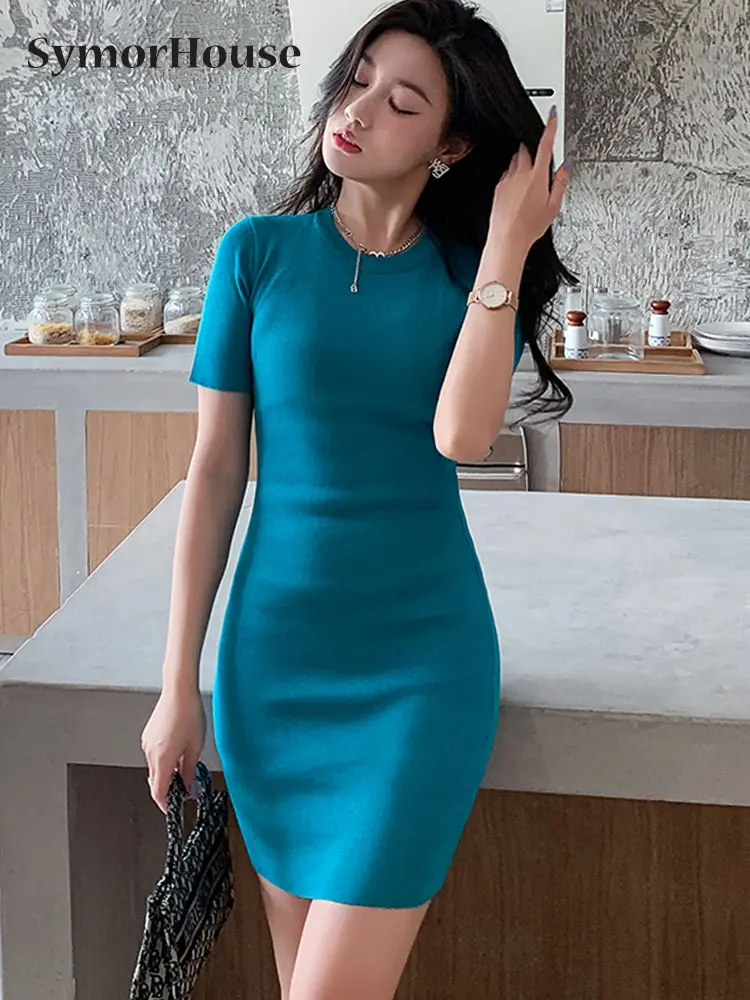 

Женское трикотажное платье-карандаш, элегантное облегающее офисное платье стрейч в винтажном стиле для работы, лето-осень