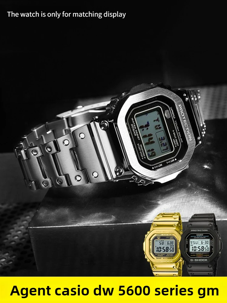 Ремешок из нержавеющей стали для G-s-h-o-c-k C-a-s-i-o GM DW 5600 GW-B5600 GW-M5610