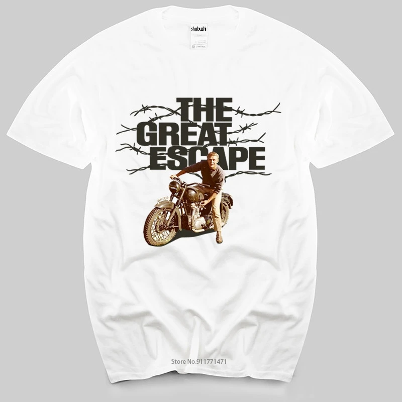 

Black men t shirt euro size Man crew neck t-shirt The Great Escape T Shirt popular men's short sleeve drop shipping