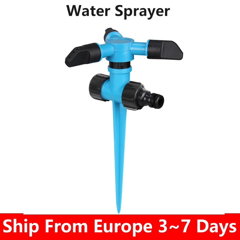 

Automatic Watering Lawn Sprinkler Drip Watering Sprayer Garden Irrigation Set 360 Degree Rotating Three Jaw Spike Water System