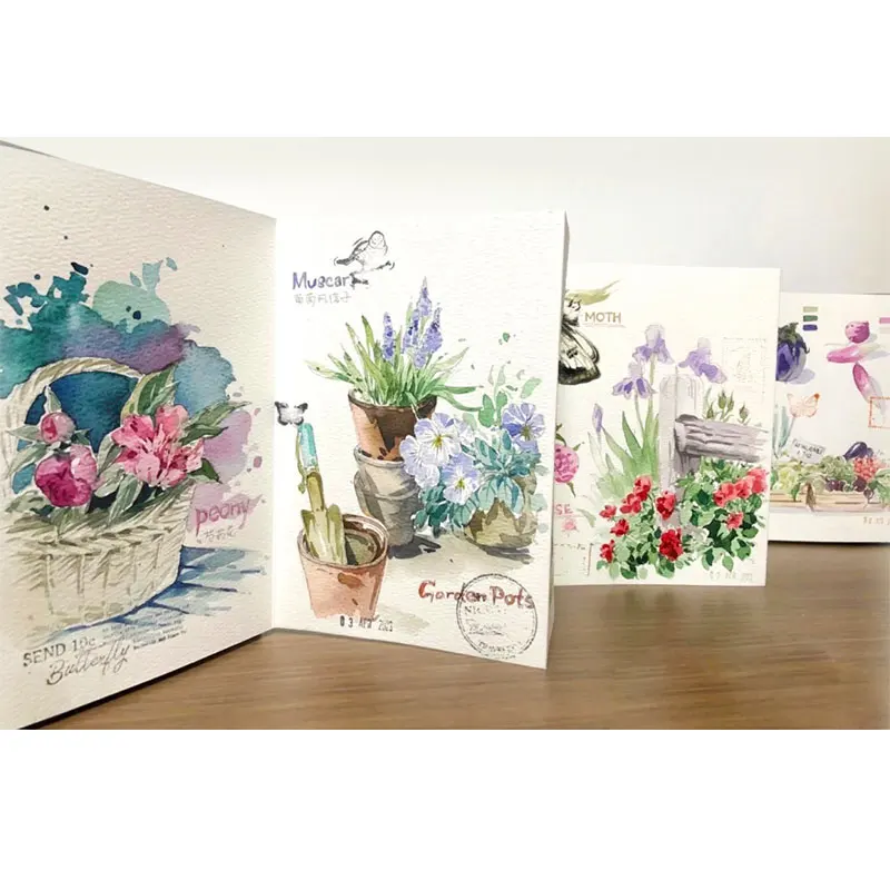 Альбом для рисования акварелью из чистого хлопка средние/тонкие линии