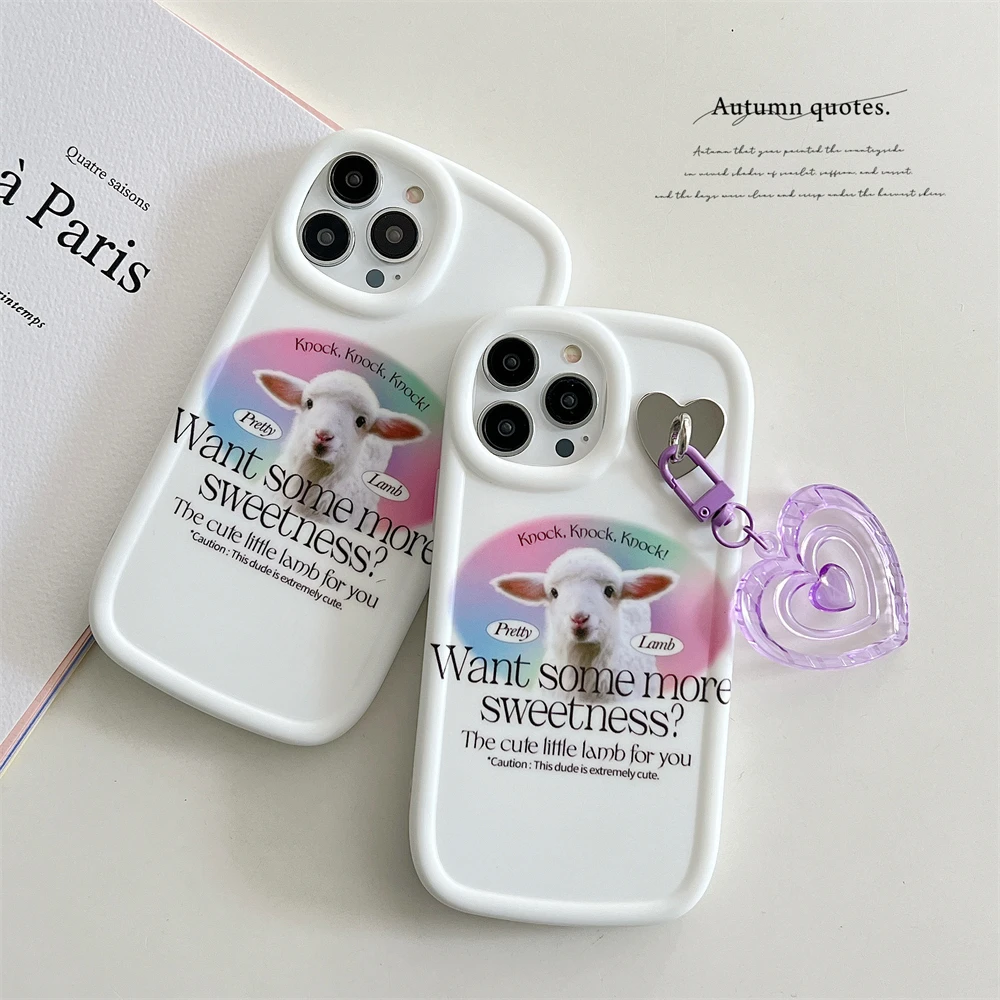 

Fashion 14ProMax Purple Heart Pendant Cartoon Back Cover For iPhone 13 12 11 Pro Max Soft Case IX XR XsMax 14Plus Phone Case 14