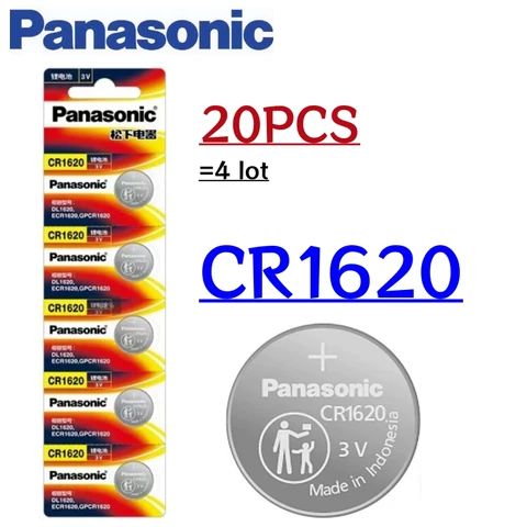 5-50 шт. оригинальная литиевая батарея PANASONIC CR1620 CR 1620 3 В для часов, калькулятора, часов, игрушки с дистанционным управлением, кнопки, монеты, ячейка
