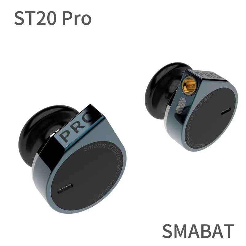 

Smabat ST-20/ST-20 Pro Flagship IEM Metal Earbud Conch Acoustics Bass HIFI Flat-head Earphone 16mm Diameter Sport Music Headset