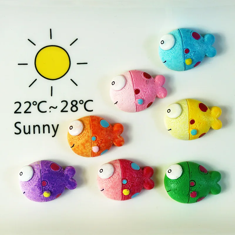 

Creative Colorful Fish Magnetic Stickers for Whiteboard Cute Fish Fridge Magnets Kawaii Home Decor Animal Magnetic Home Decor